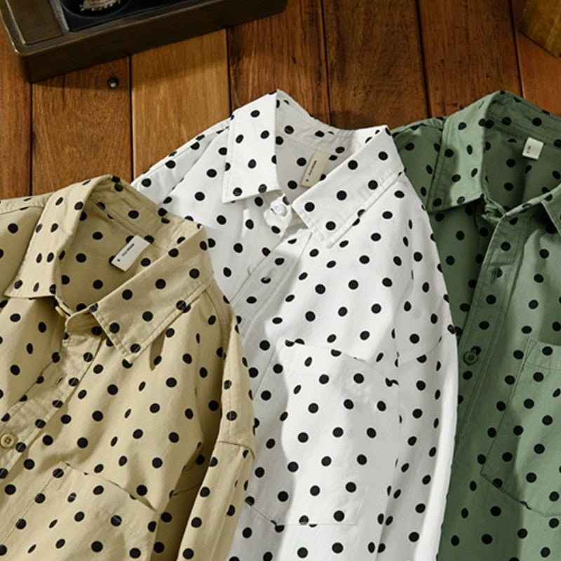 Pure Cotton Shirt Dot Print