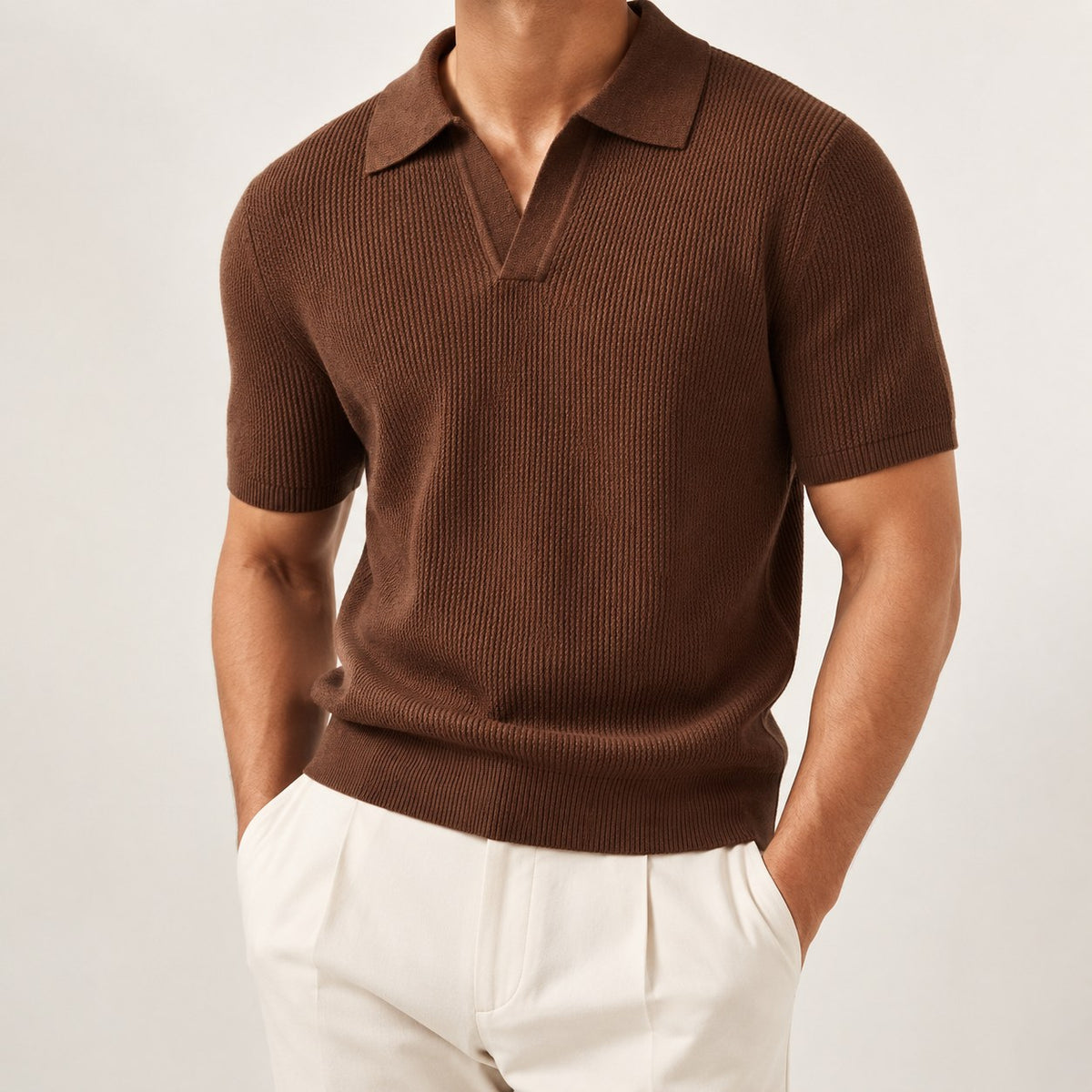Ramon business slim cashmere polo sweater