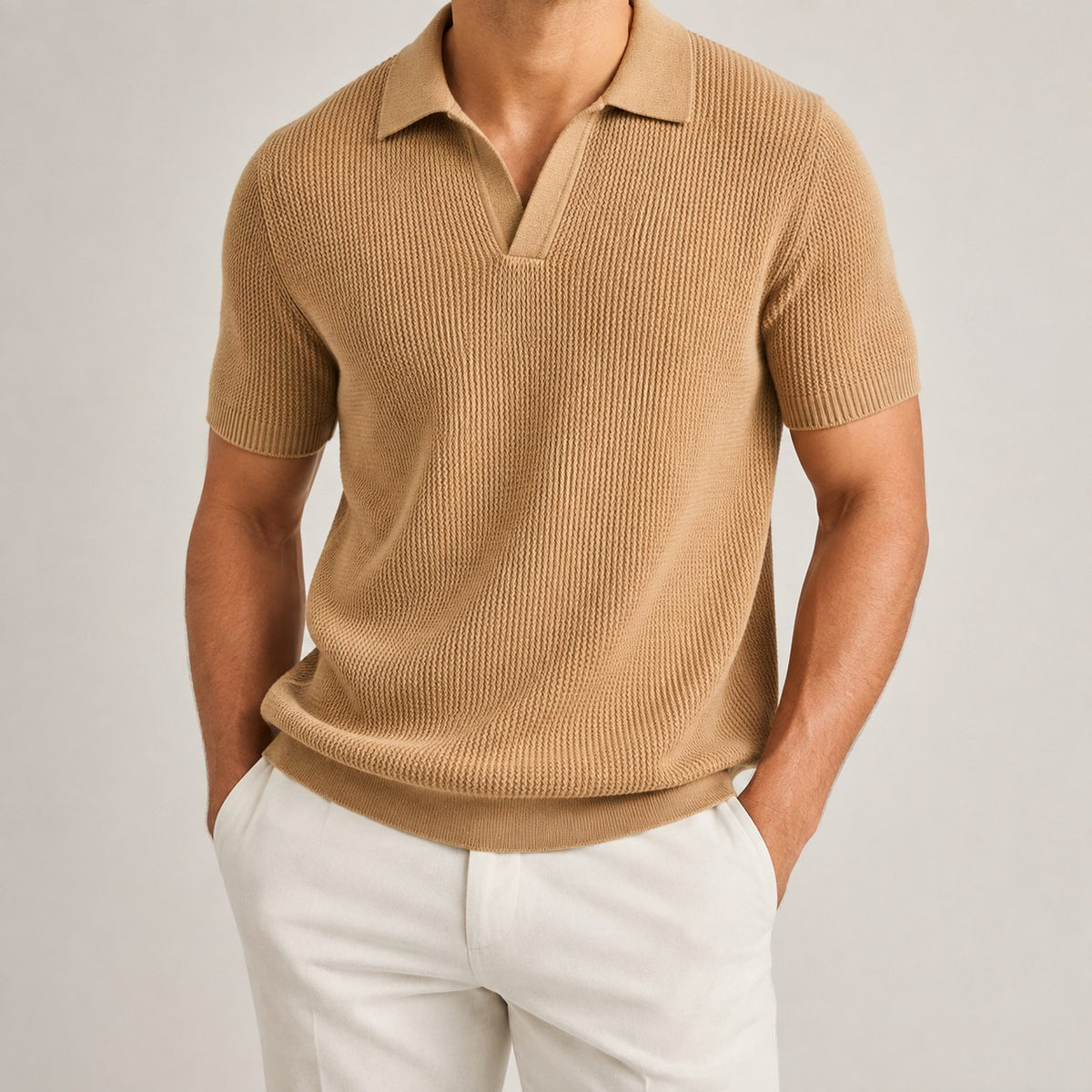 Ramon business slim cashmere polo sweater