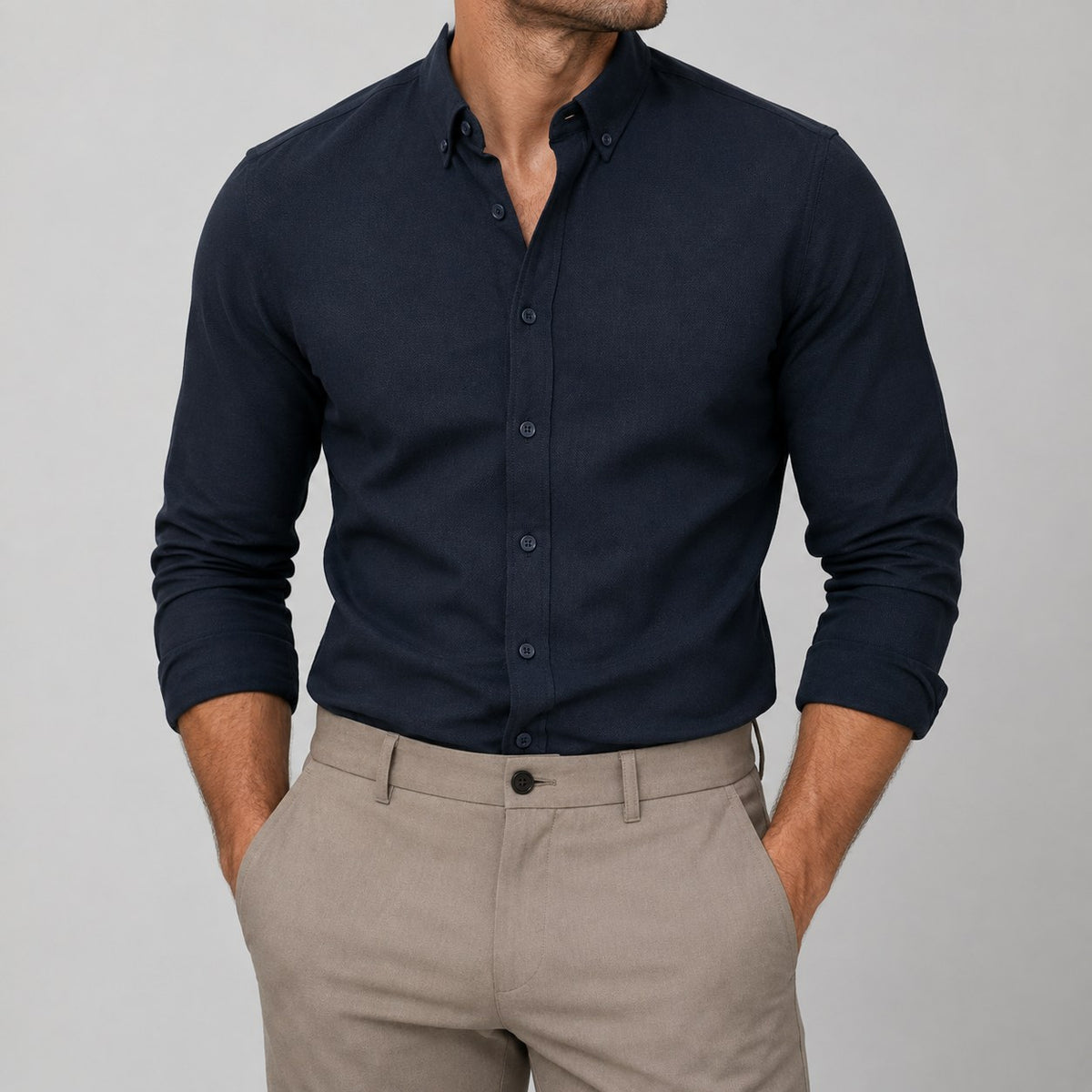Ramon button-down business long-sleeve shirt