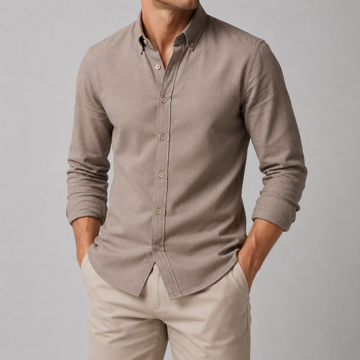 Ramon button-down business long-sleeve shirt