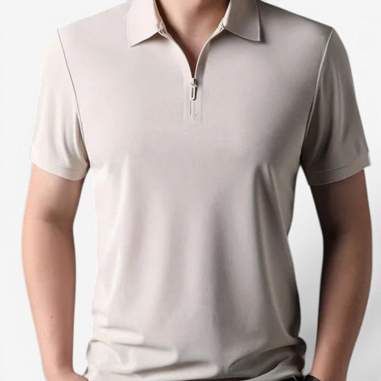 Ramon half-zip polo slim fit stretch t-shirt