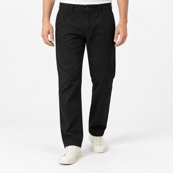 Relaxed cotton stretch twill chinos