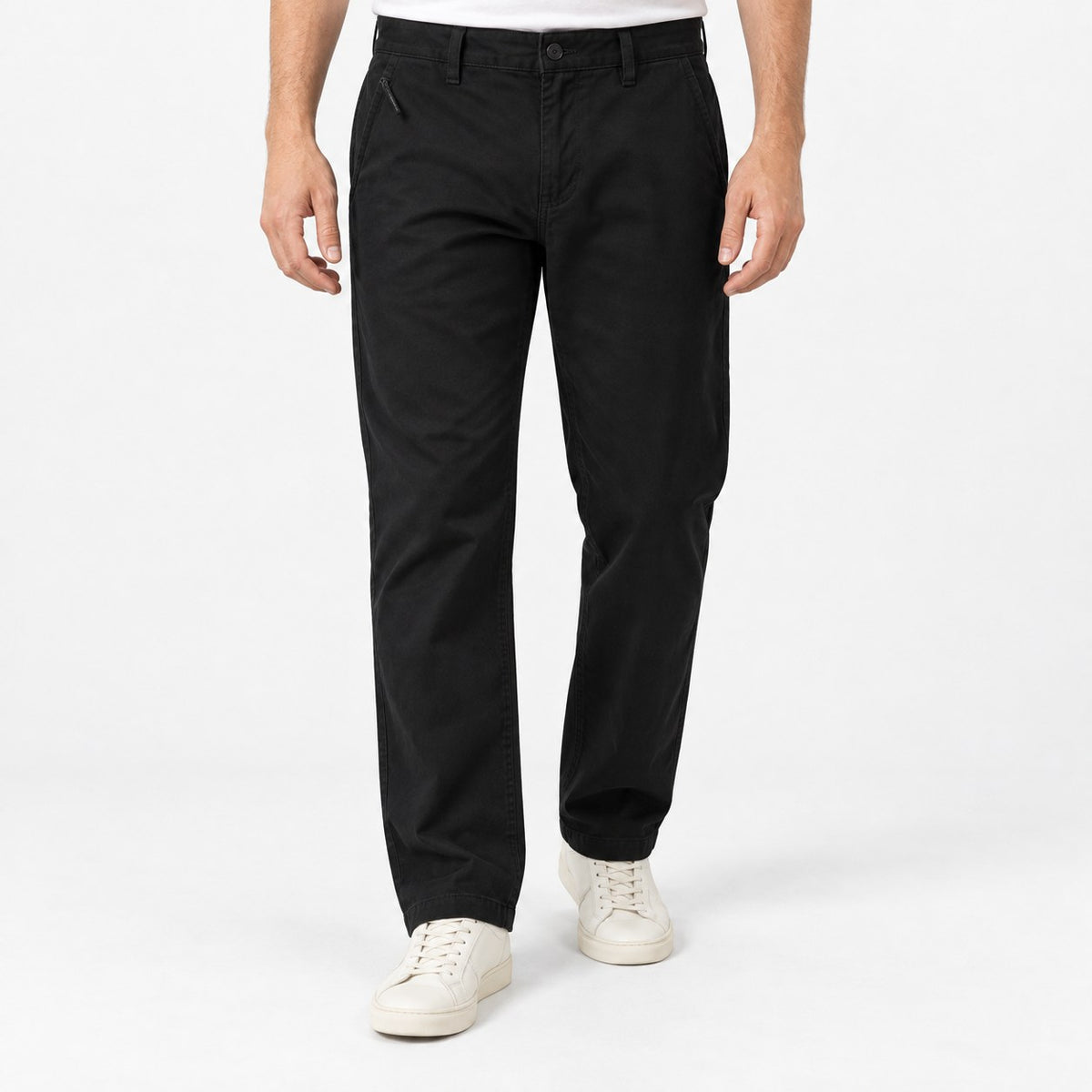 Relaxed cotton stretch twill chinos