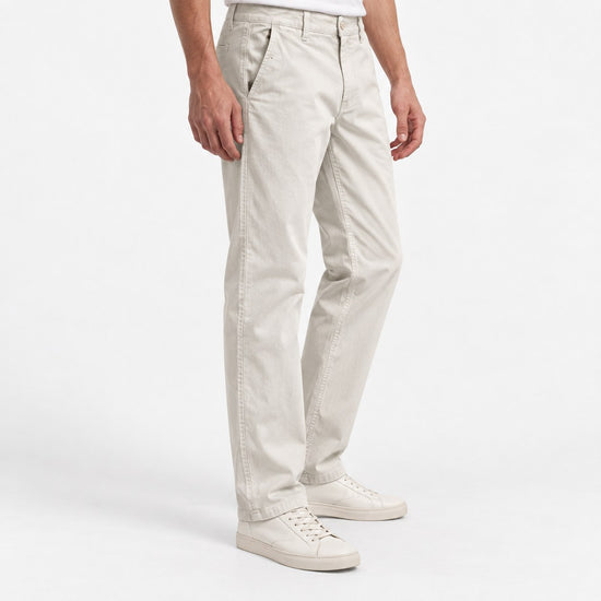 Relaxed cotton stretch twill chinos