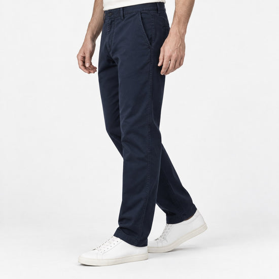 Relaxed cotton stretch twill chinos