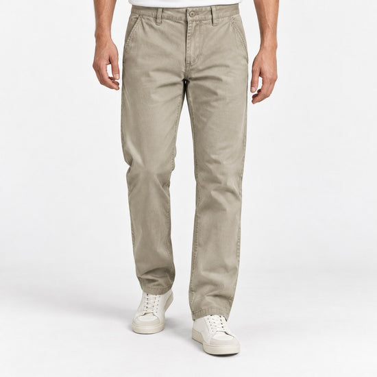 Relaxed cotton stretch twill chinos