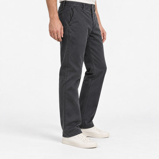 Relaxed cotton stretch twill chinos