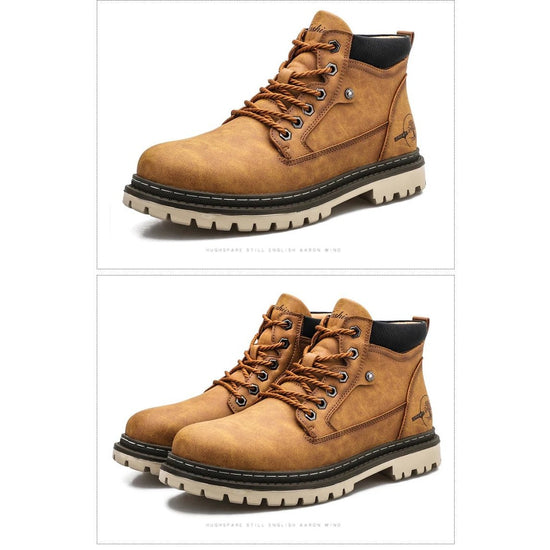 Retro comfortable winter boots with fur