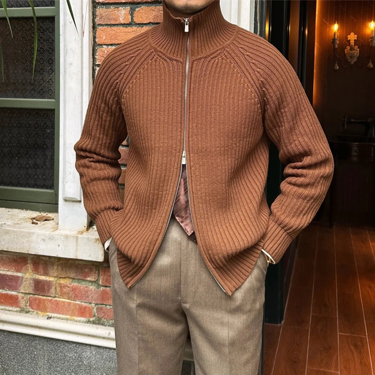 Retro cotton cardigan