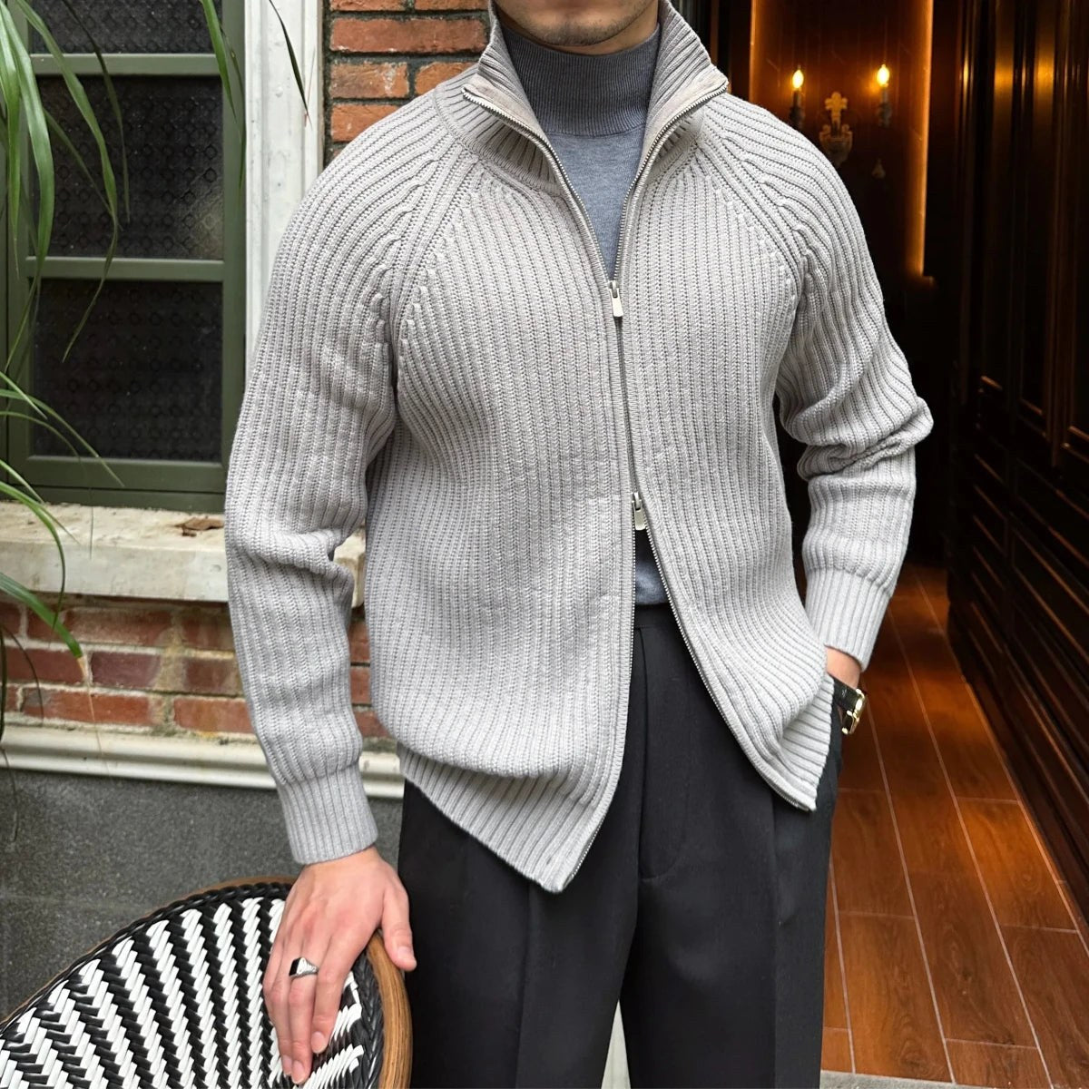 Retro cotton cardigan