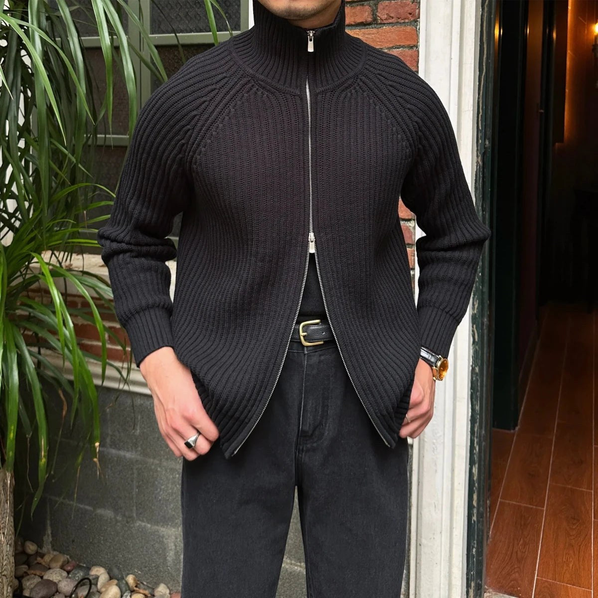Retro cotton cardigan