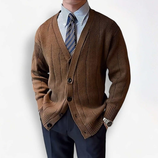 Retro v-shape winter cardigan