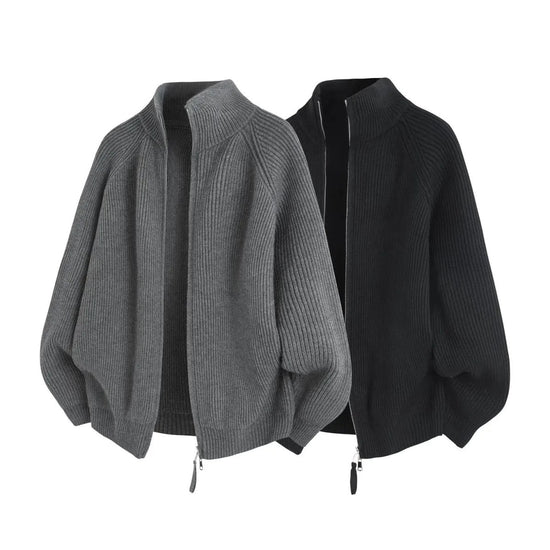 Ronald zip-front knit sweater