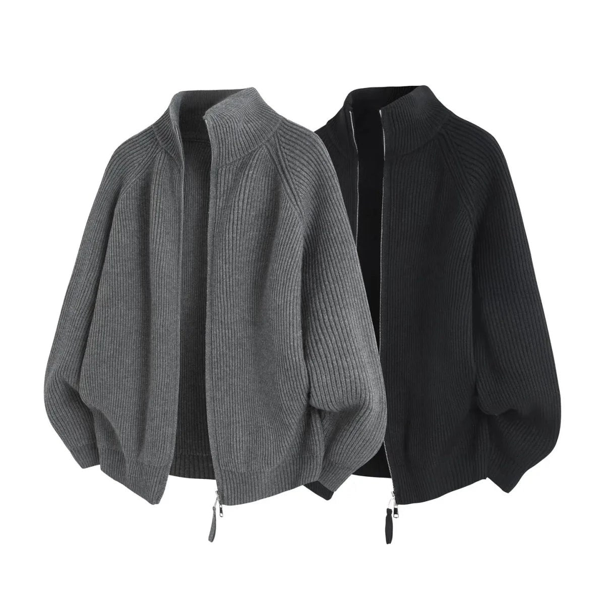 Ronald zip-front knit sweater