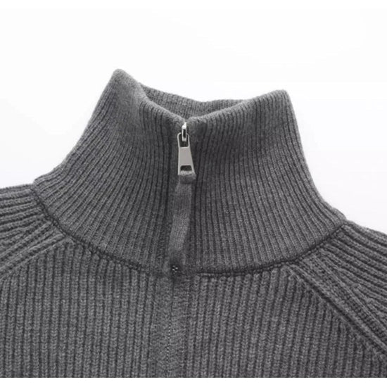 Ronald zip-front knit sweater