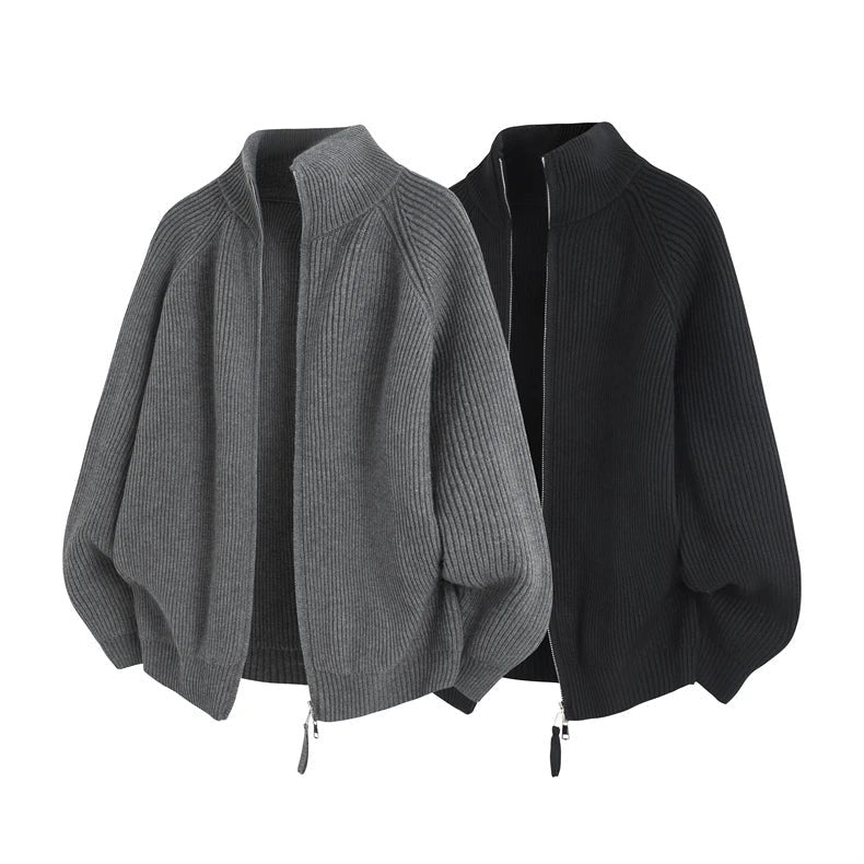 Ronald zip-front knit sweater