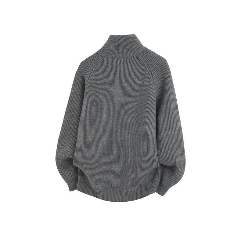 Ronald zip-front knit sweater