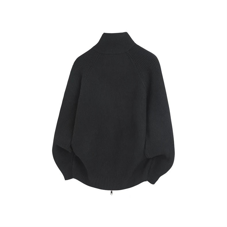 Ronald zip-front knit sweater
