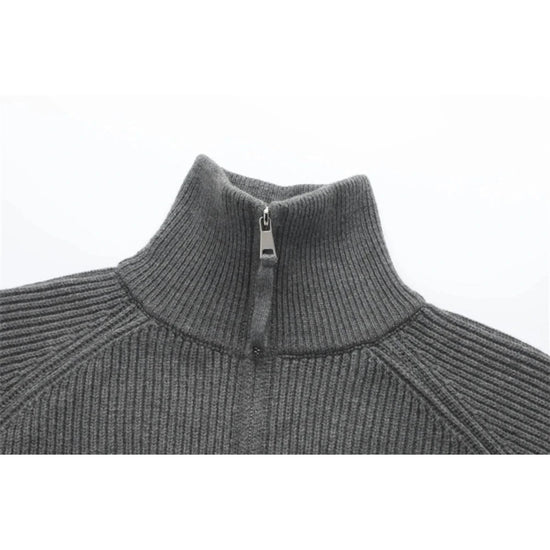 Ronald zip-front knit sweater