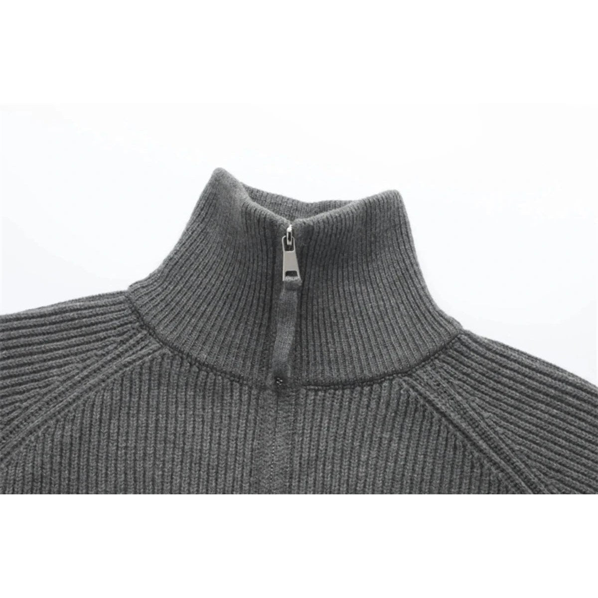 Ronald zip-front knit sweater