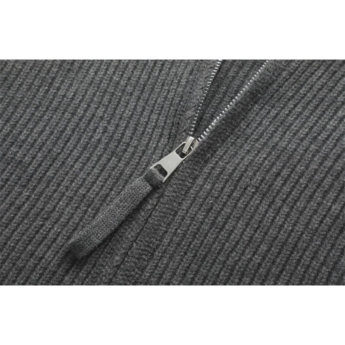Ronald zip-front knit sweater