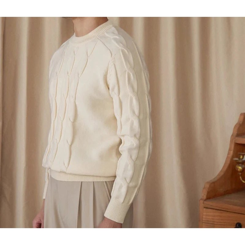 Round neck vintage sweater