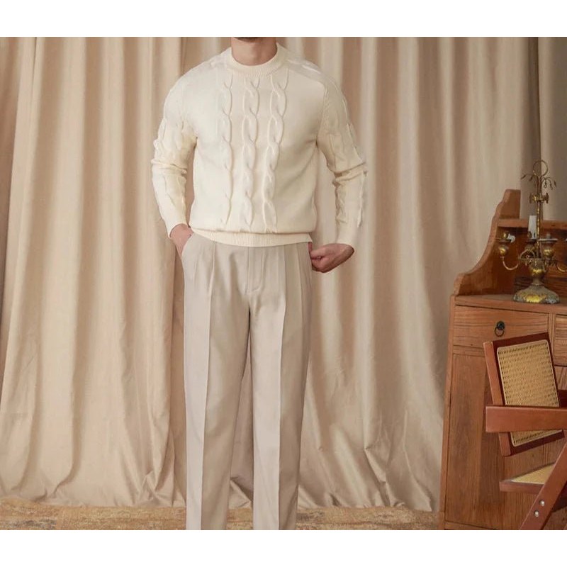 Round neck vintage sweater