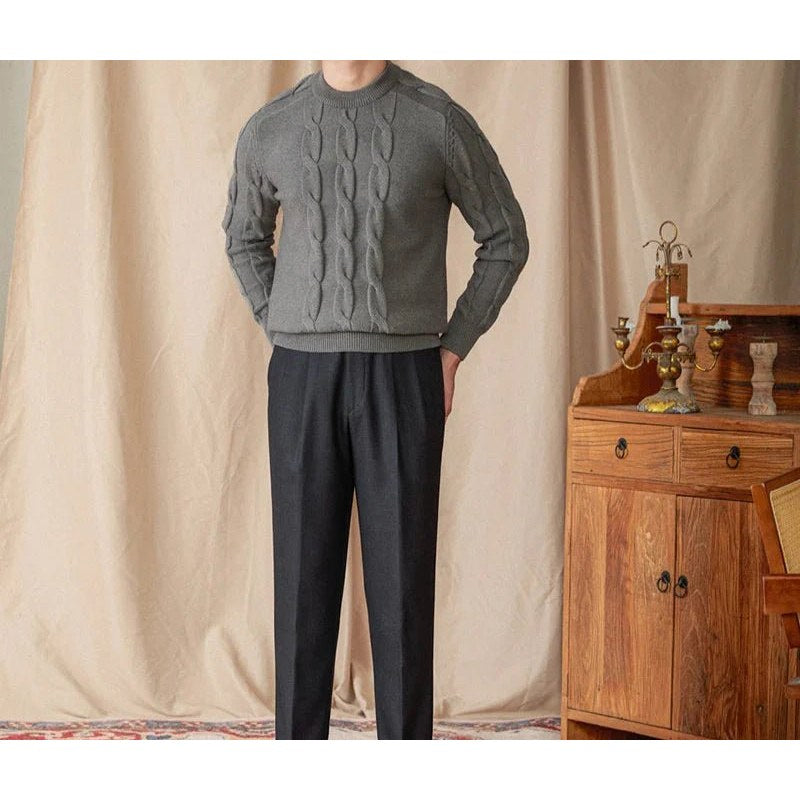 Round neck vintage sweater