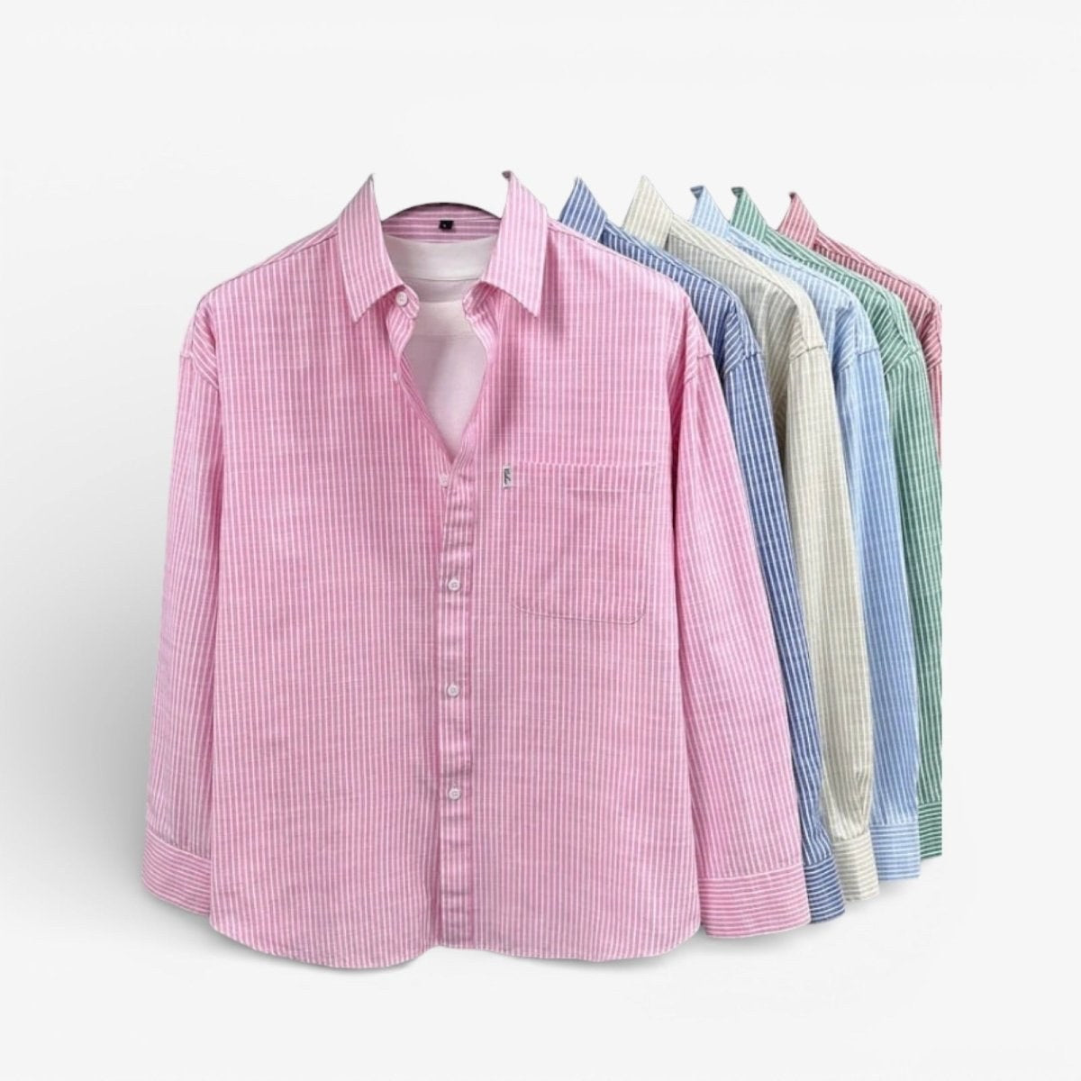Santorini linen striped shirt