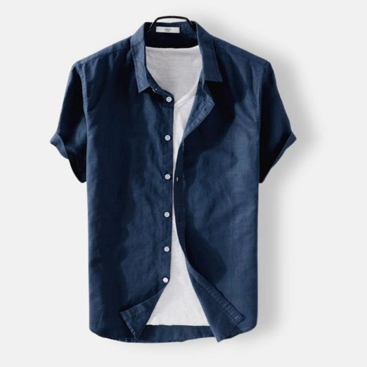 Short-sleeve Linen Shirt