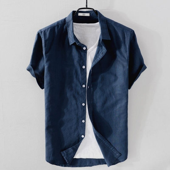 Short-sleeve Linen Shirt