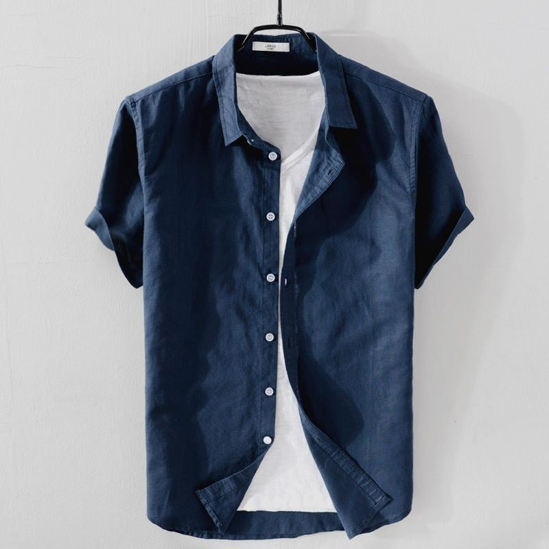 Short-sleeve Linen Shirt