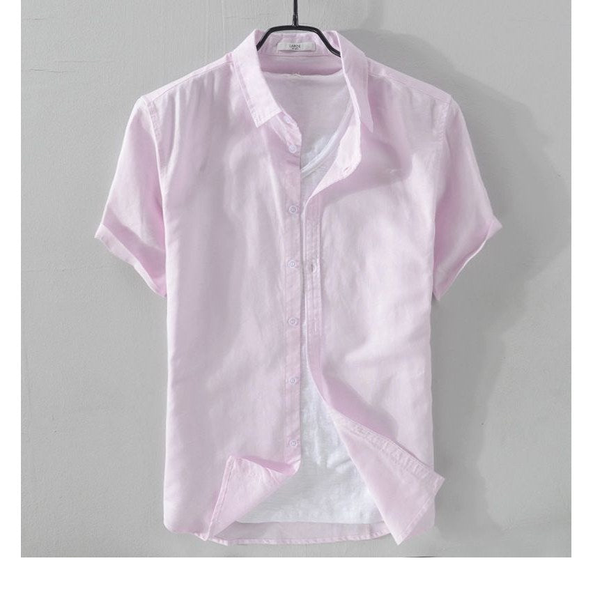 Short-sleeve Linen Shirt