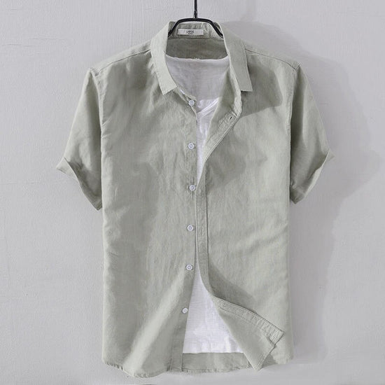 Short-sleeve Linen Shirt