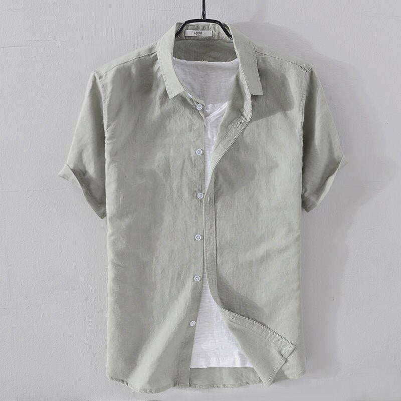 Short-sleeve Linen Shirt