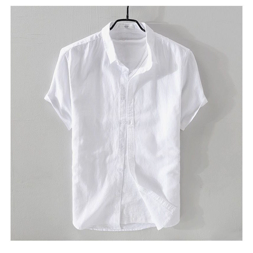 Short-sleeve Linen Shirt