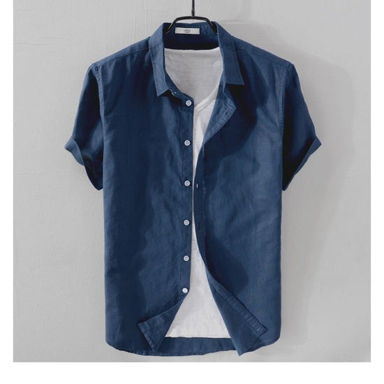 Short-sleeve Linen Shirt