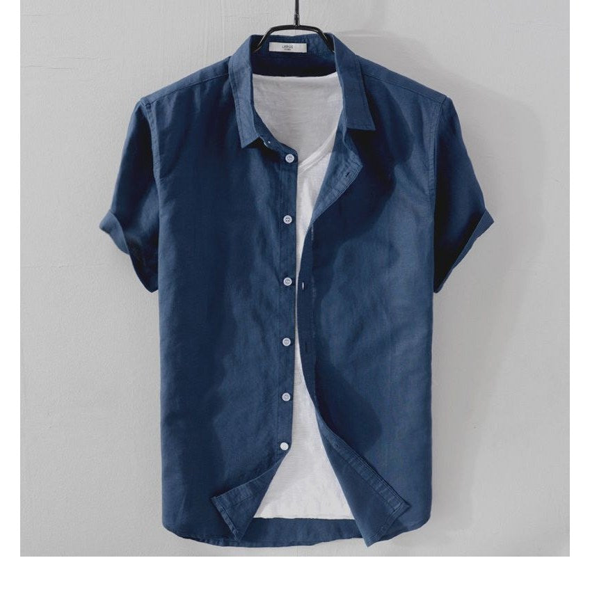Short-sleeve Linen Shirt