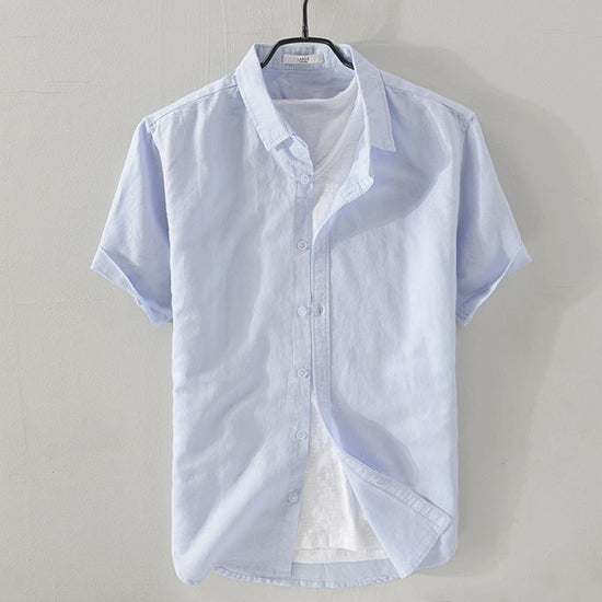 Short-sleeve Linen Shirt