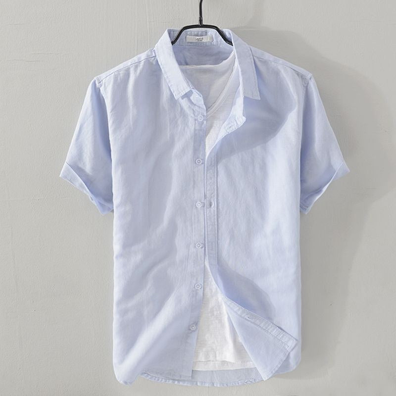 Short-sleeve Linen Shirt