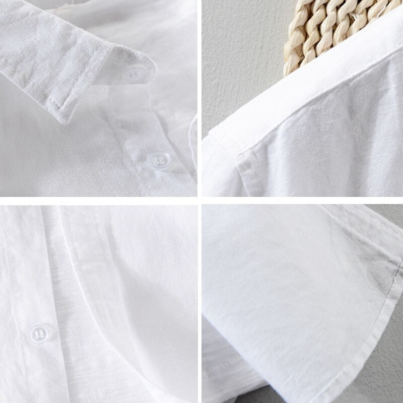 Short-sleeve Linen Shirt