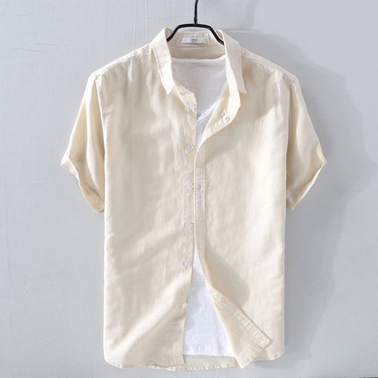 Short-sleeve Linen Shirt