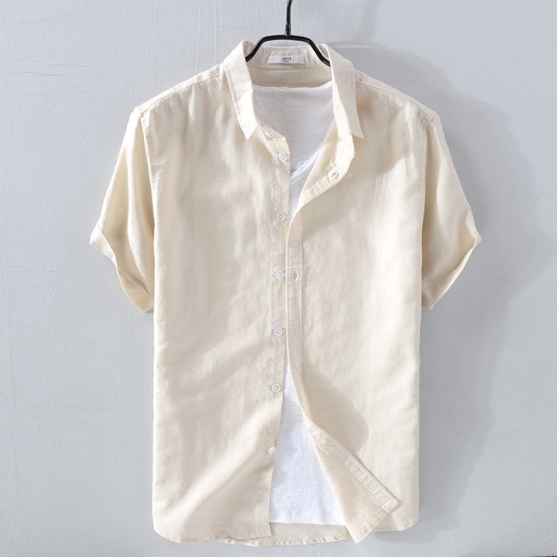 Short-sleeve Linen Shirt