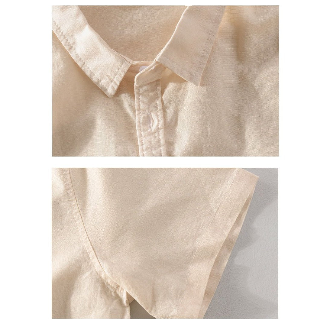 Short-sleeve Linen Shirt