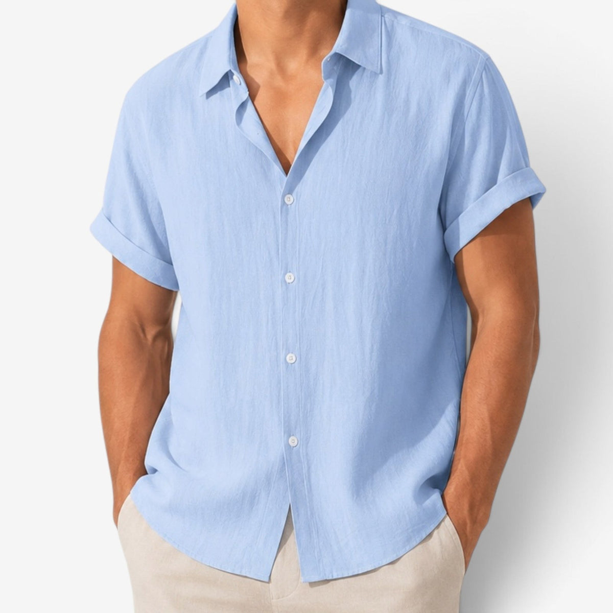 Short-sleeved cotton summer golf t-shirt