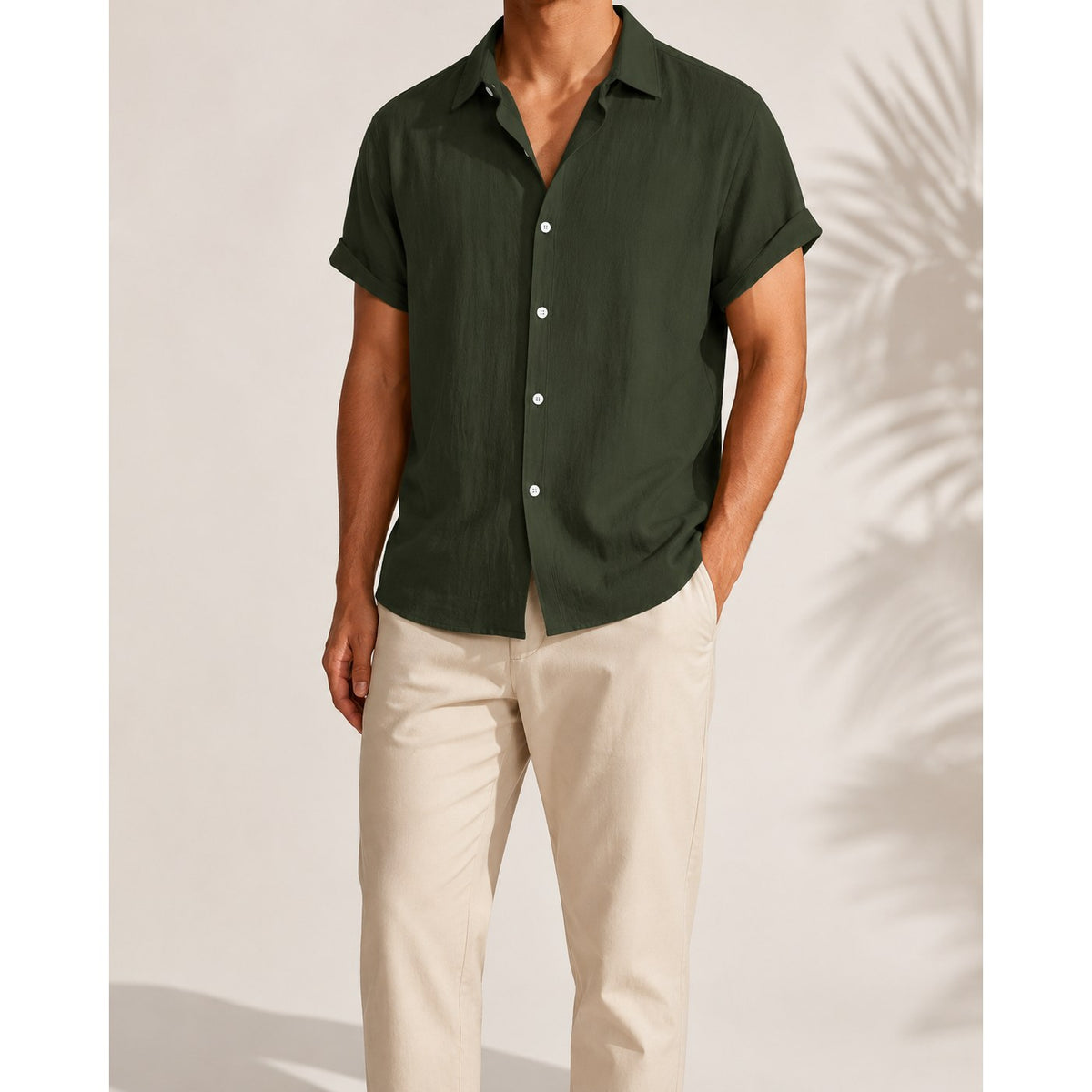 Short-sleeved cotton summer golf t-shirt