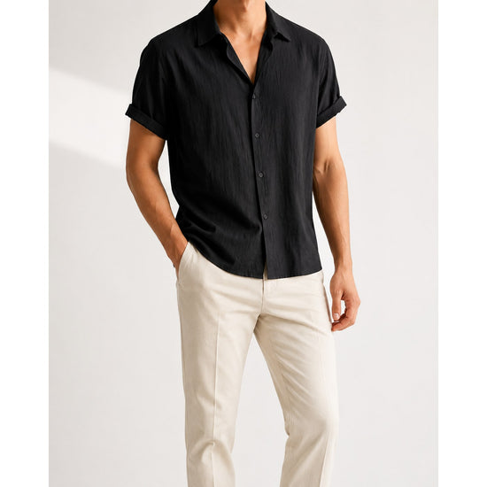 Short-sleeved cotton summer golf t-shirt