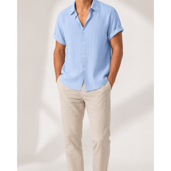 Short-sleeved cotton summer golf t-shirt