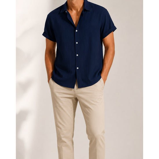Short-sleeved cotton summer golf t-shirt